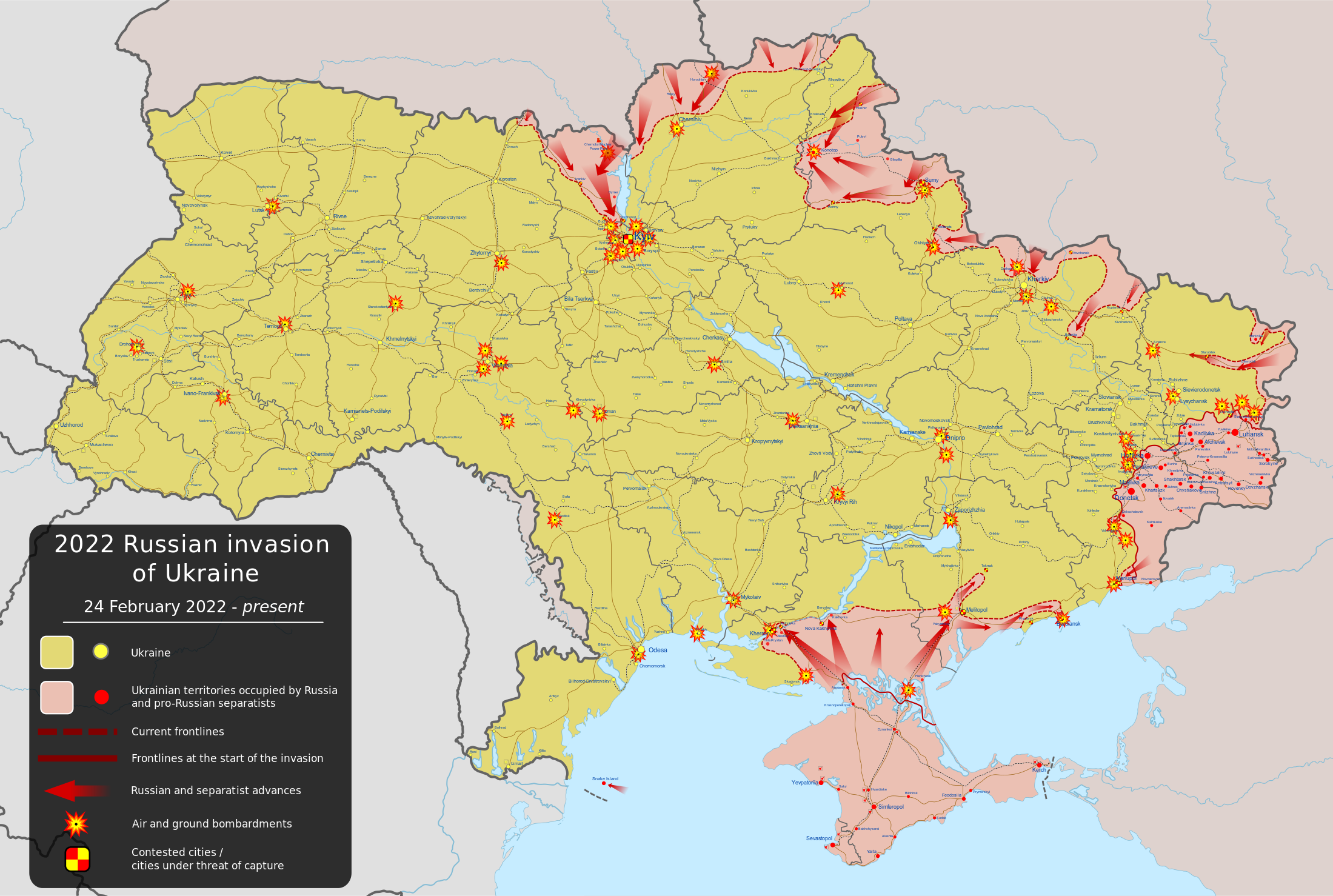 Russian-Ukraine war situation as of Febreuary 26
