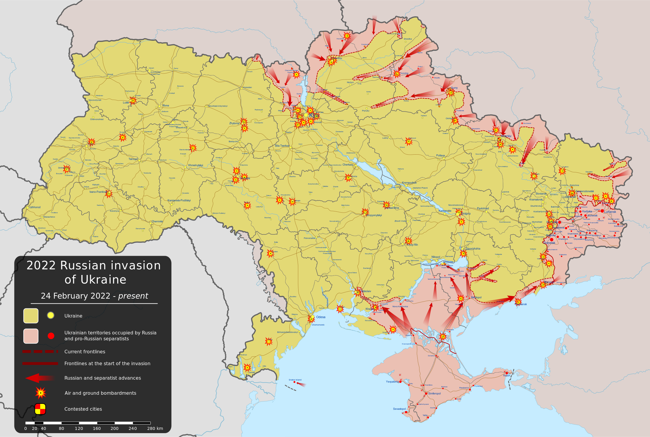 Russian-Ukraine on-ground war situation as of late March 3